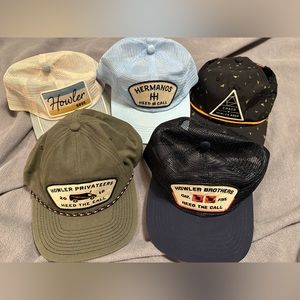 LOT OF 5 Howler Brothers hats